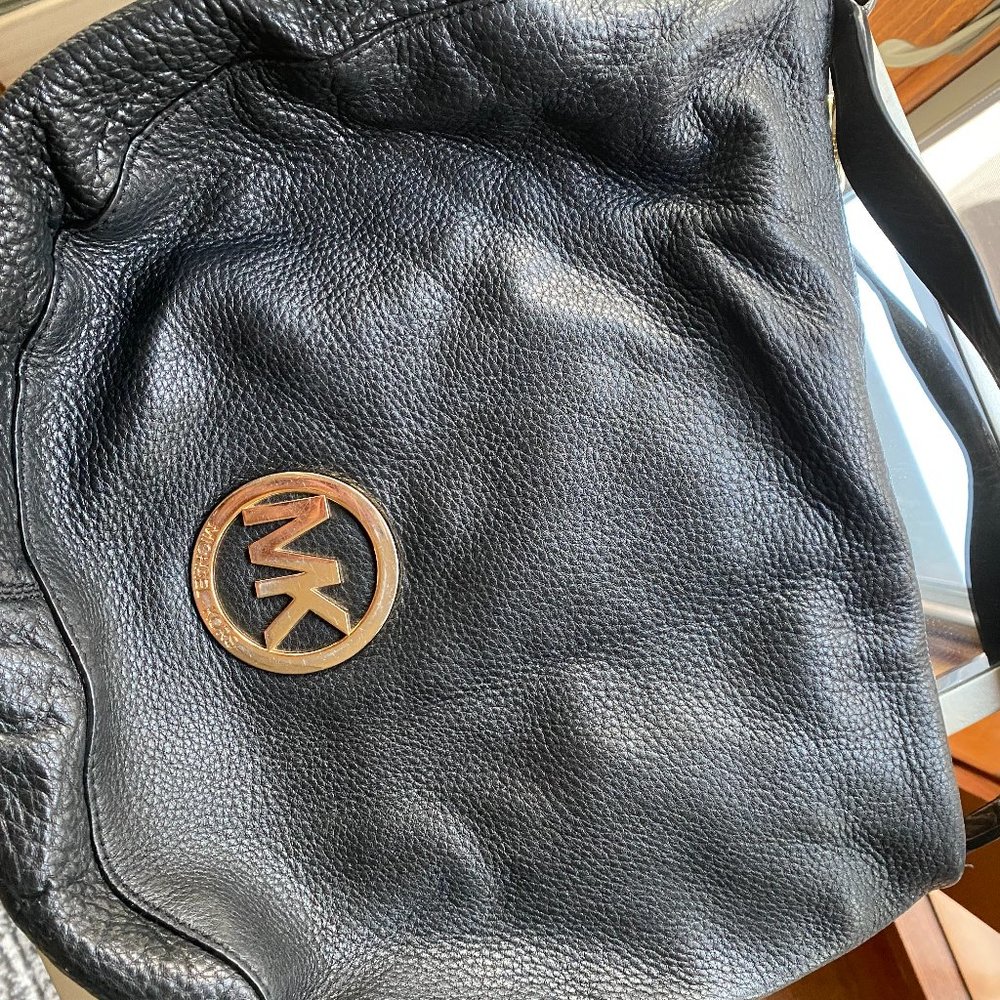 Michael Kors Black Leather Hobo Bag